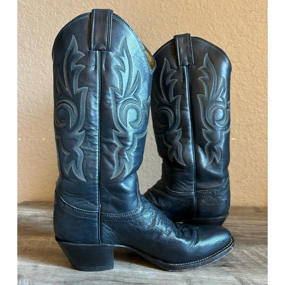 Justin Smooth Ostrich Womens Cowboy Boots - Picture 15 of 16
